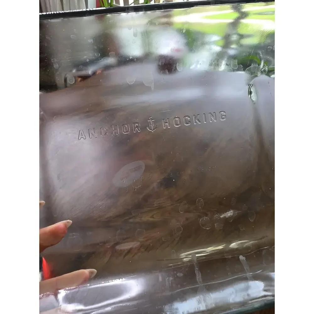 Anchor Hocking Cobalt Clear Glass Baking Casserole‎ Dish 1 Quart 6x9